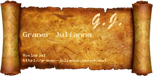 Graner Julianna névjegykártya